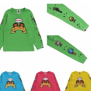 Bape milo circus long sleeve size：100 unisex